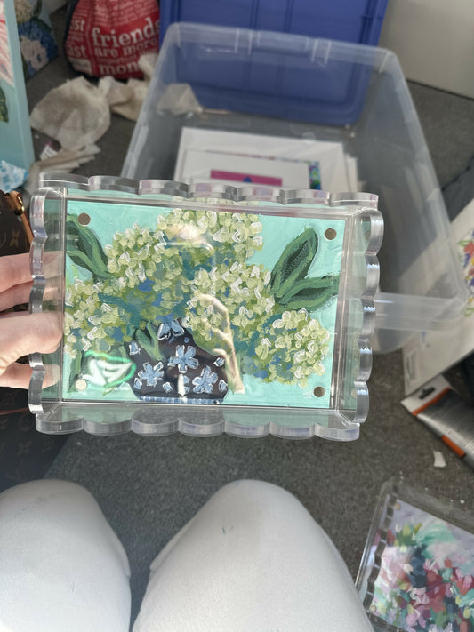 Tray with original painting