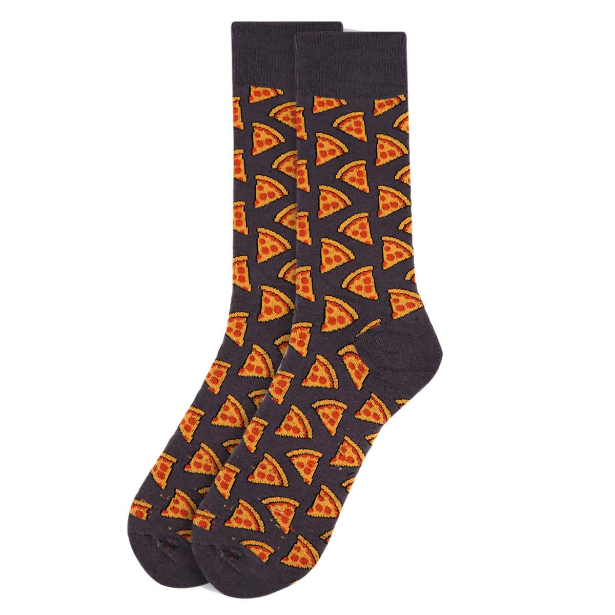 MENS PIZZA SOCKS GRAY