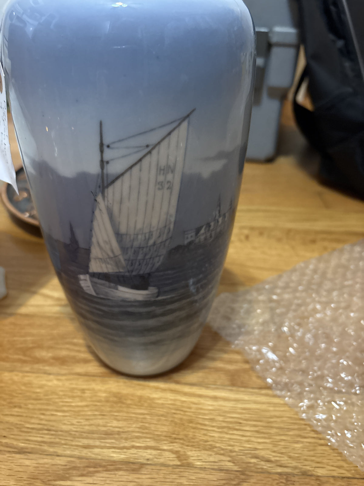 Royal Copenhagen, 9 inch vase