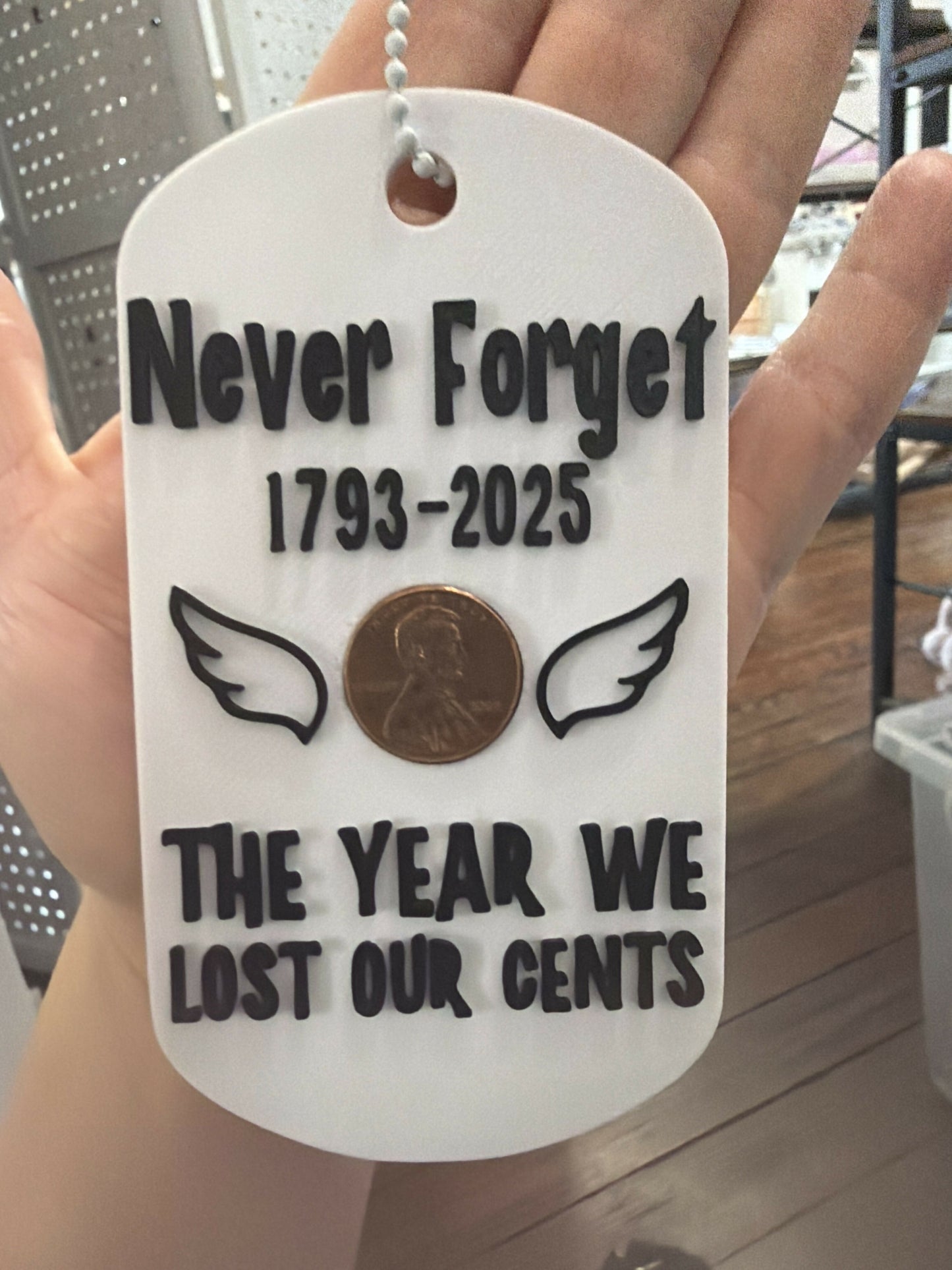 Never forget ornament