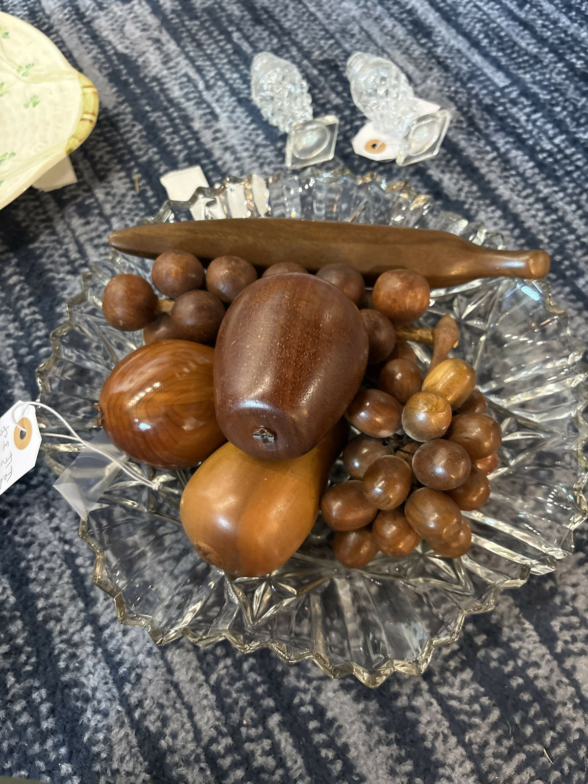 Wooden fruit and bowl
