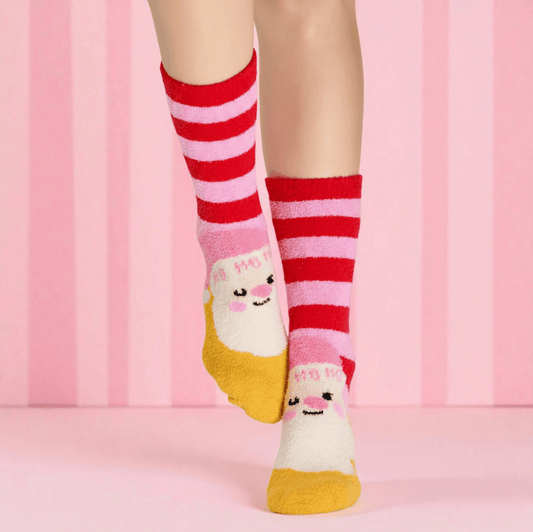 FUZZY SANTA SOCKS