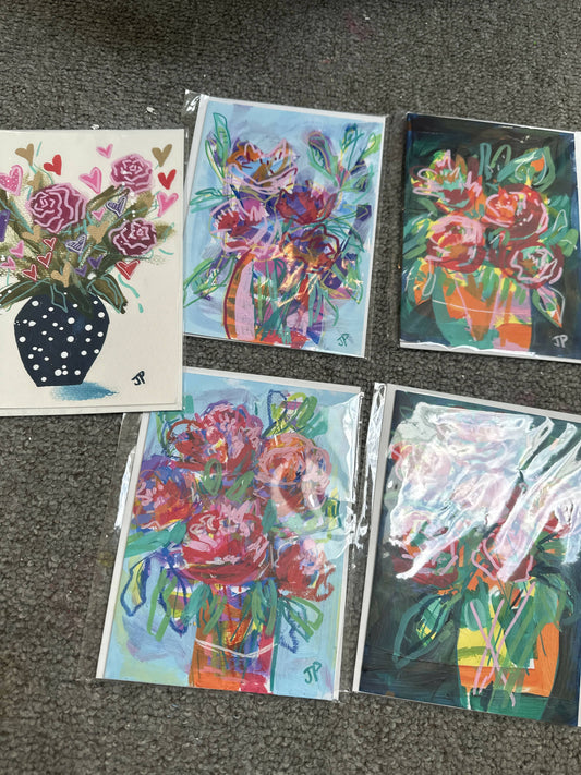 Pierce Paints hand painted greeting card