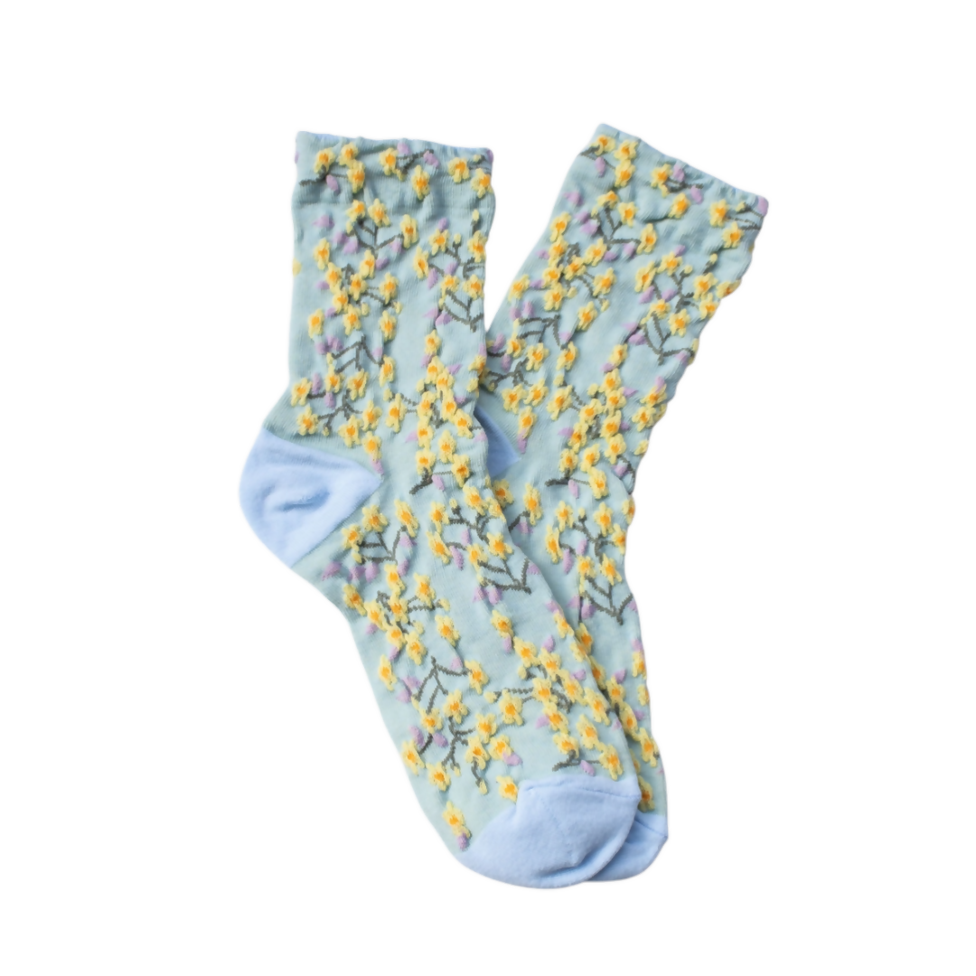 Blue Blossom Socks