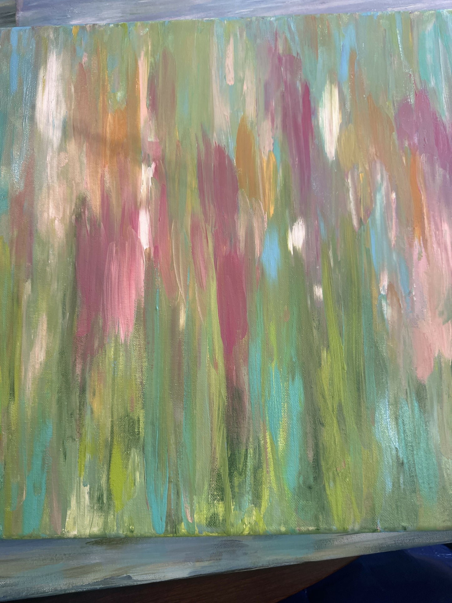 16x20 Acrylic “Through the Rain-Tulips”
