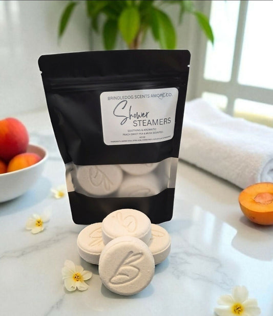 Shower Steamers Peach Sweet Pea & Musk Scented 3ct 6.5 oz