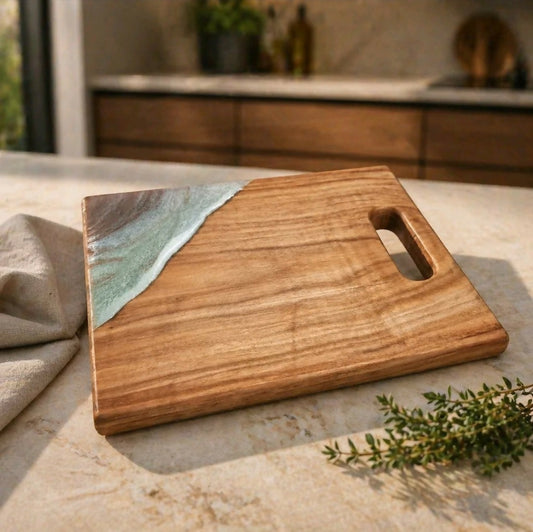 Short Canary wood serving board