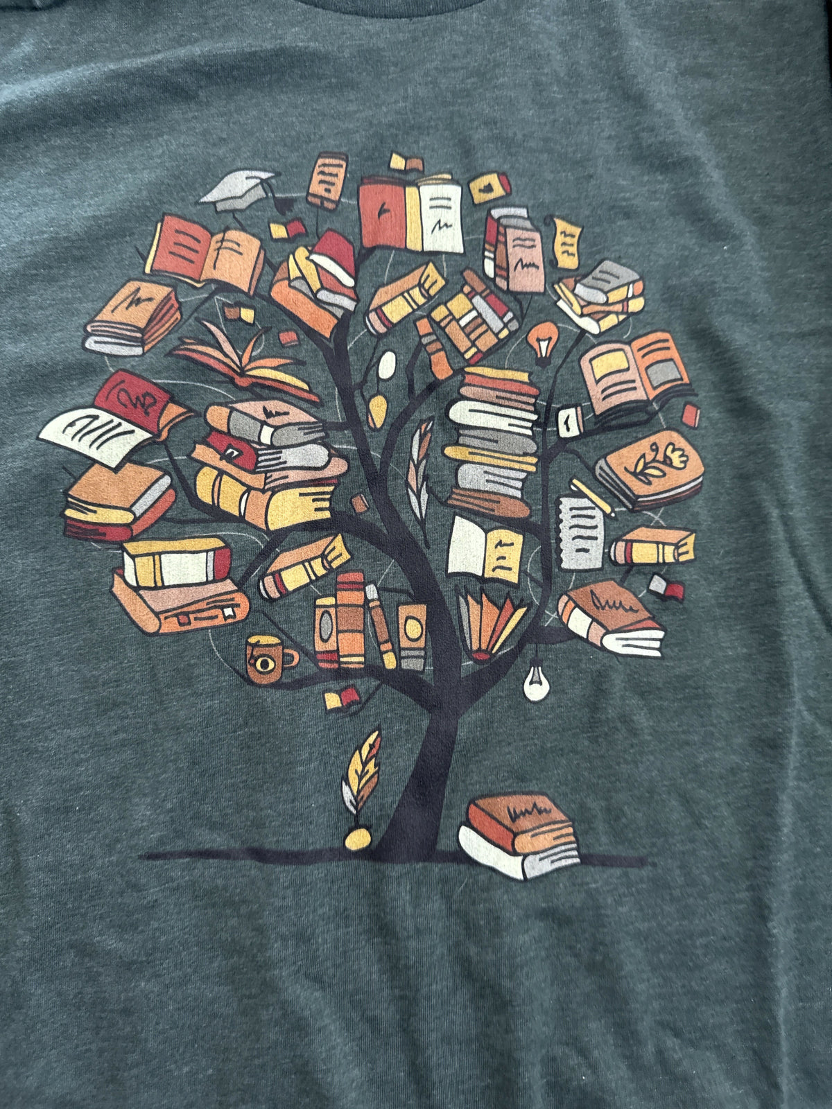 Bookish Book Tree Long Sleeved Unisex Shirt